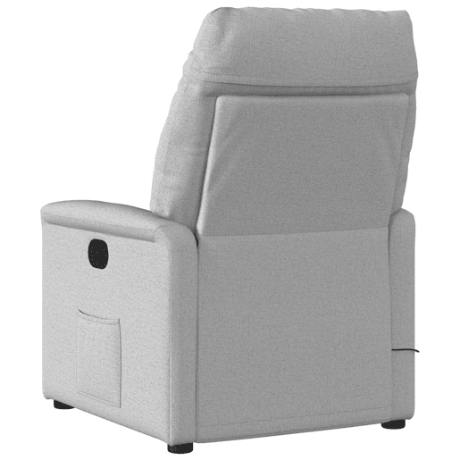 Cadeira de massagem reclinável - Poltrona relax tecido cinzento Cadeira de massagem reclinável - Poltrona relax tecido cinzento