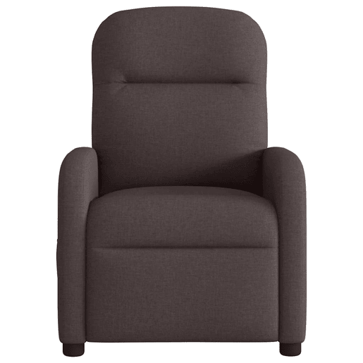 Poltrona de massagens reclinável - Poltrona relax tecido castanho-escuro Poltrona de massagens reclinável - Poltrona relax tecido castanho-escuro