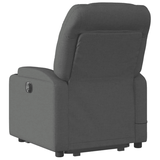 Poltrona elétrica elevatória massagens - Poltrona relax tecido cinzento-escuro