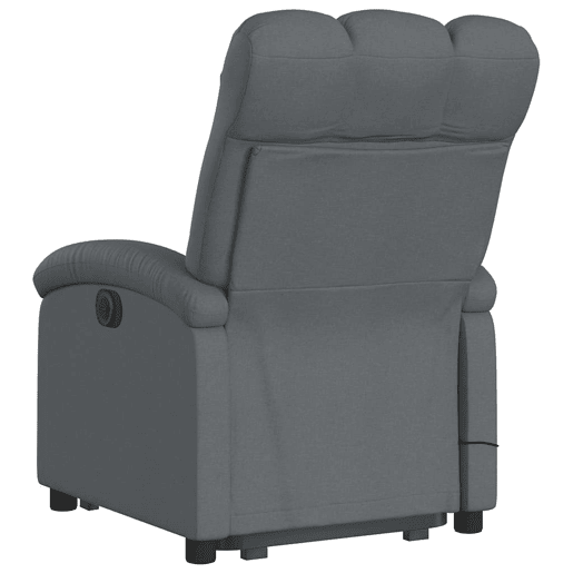 Poltrona elétrica elevatória massagens - Poltrona relax tecido cinzento-escuro