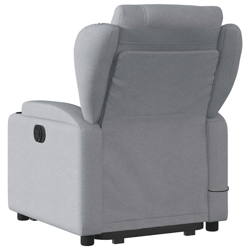 Poltrona elétrica reclinável massagens - Poltrona relax tecido cinzento-claro