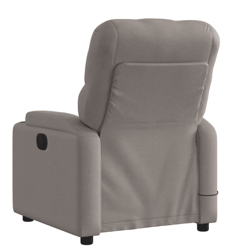 Poltrona de massagens reclinável - Poltrona relax tecido cinzento-acastanhado