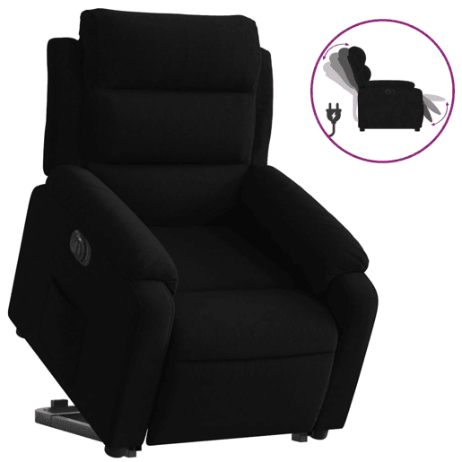 Poltrona reclinável - Poltrona relax elétrica veludo preto