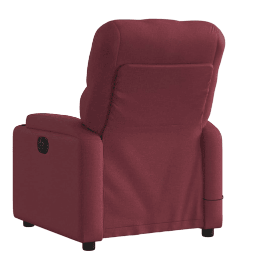 Poltrona de massagens reclinável - Poltrona relax tecido vermelho tinto