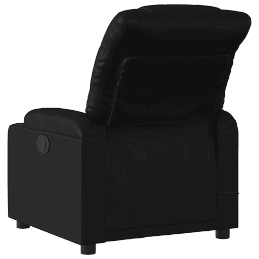 Poltrona massagens reclinável - Poltrona relax elétrica couro artificial preto