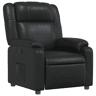 Poltrona reclinável - Poltrona relax couro artificial preto