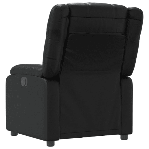 Poltrona reclinável - Poltrona relax couro artificial preto
