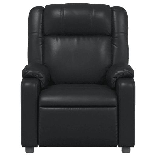 Poltrona reclinável - Poltrona relax couro artificial preto