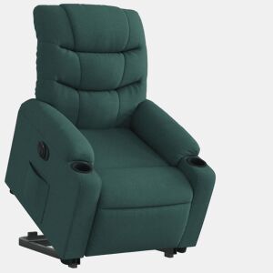 Poltrona reclinável - Poltrona relax elétrica tecido verde-escuro