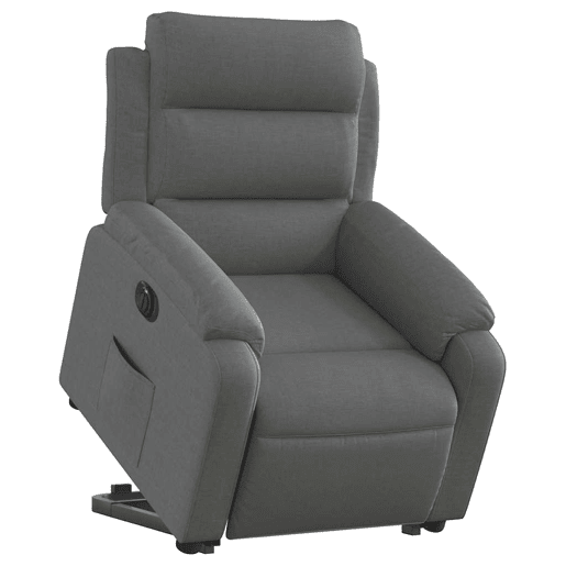 Poltrona reclinável - Poltrona relax elétrica tecido cinzento-escuro