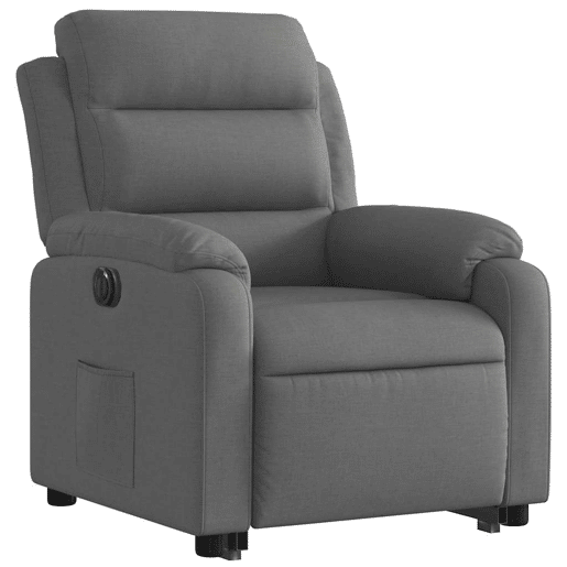 Poltrona reclinável - Poltrona relax elétrica tecido cinzento-escuro