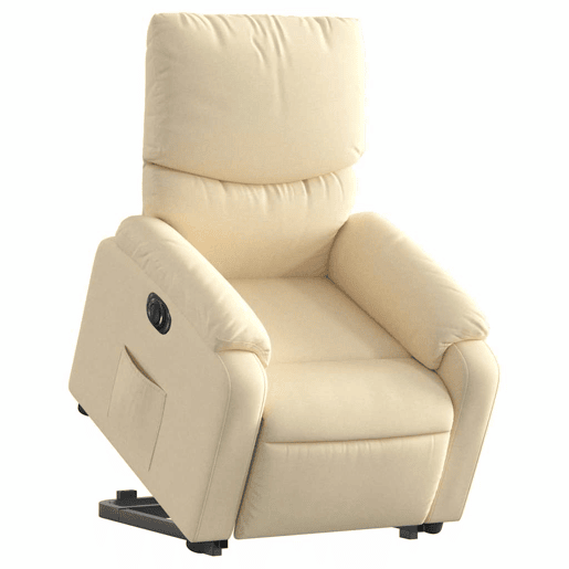 Poltrona reclinável - Poltrona relax elétrica tecido cor creme