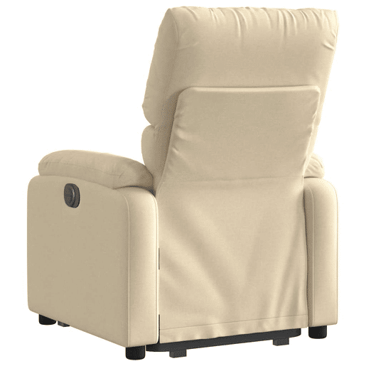 Poltrona reclinável - Poltrona relax elétrica tecido cor creme