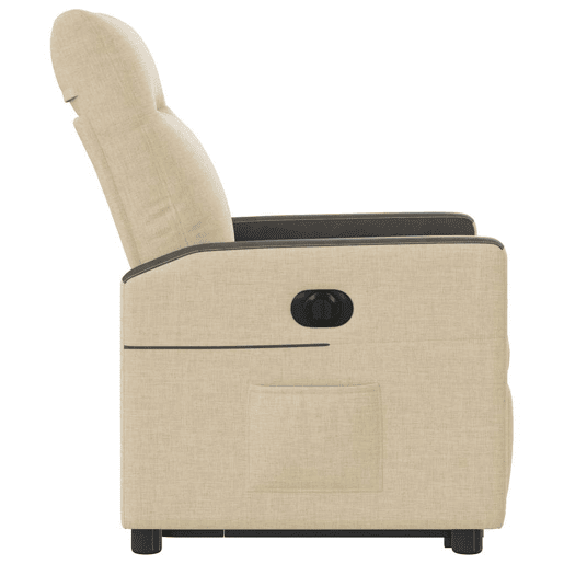 Poltrona reclinável - Poltrona relax elétrica tecido cor creme