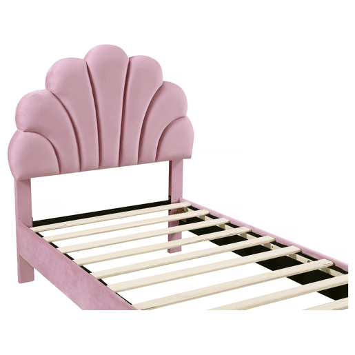 Cama em forma de concha de veludo Manon - 90 x 190 cm - Rosa