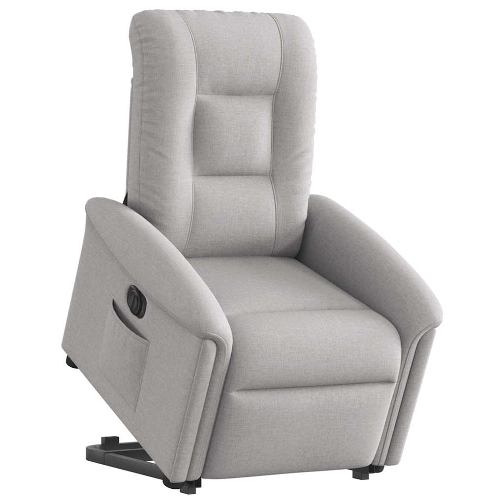 Sillón eléctrico reclinable elevable - sillón relax de tela gris nube