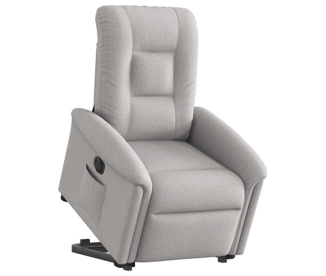 Sillón eléctrico reclinable elevable - sillón relax de tela gris nube