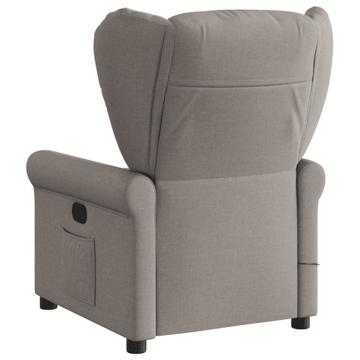 Poltrona de massagens reclinável - Poltrona relax tecido cinzento-acastanhado