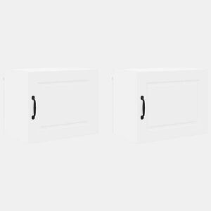 Lote de 2 Armários de cozinha suspendidos - Cozinha modular Colgantes Branco 50 x 31 x 40 cm