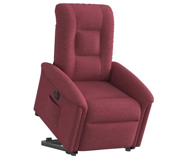 Sillón eléctrico reclinable elevable - sillón relax de tela rojo tinto