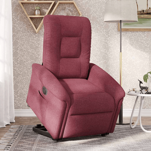 Poltrona reclinável - Poltrona relax elétrica tecido vermelho-tinto