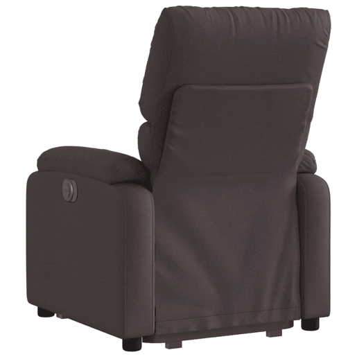 Poltrona reclinável - Poltrona relax elétrica tecido castanho-escuro
