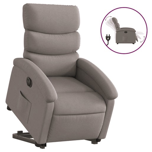 Poltrona reclinável - Poltrona relax elétrica cinza-acastanhado