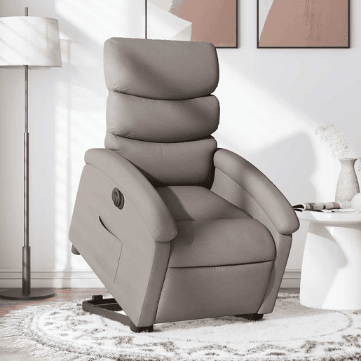 Poltrona reclinável - Poltrona relax elétrica cinza-acastanhado
