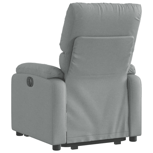 Poltrona reclinável - Poltrona relax elétrica tecido cinzento-claro