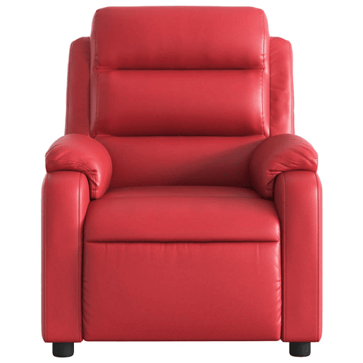 Poltrona reclinável - Poltrona relax couro artificial vermelho Poltrona reclinável - Poltrona relax couro artificial vermelho