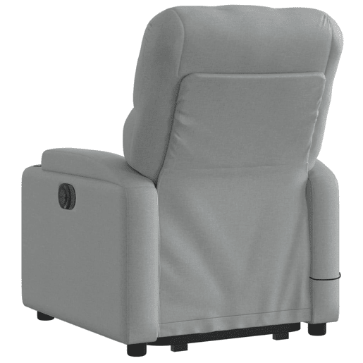 Poltrona elétrica reclinável massagens - Poltrona relax tecido cinzento-claro