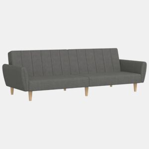 Sofá-cama, Sofá conversível de 2 lugares tecido cinzento-claro