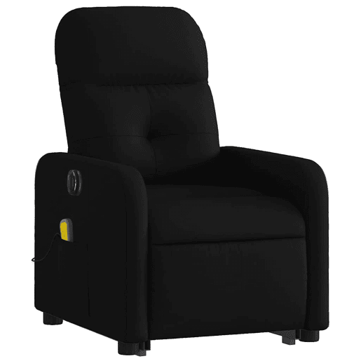 Poltrona elétrica elevatória massagens - Poltrona relax tecido preto Poltrona elétrica elevatória massagens - Poltrona relax tecido preto