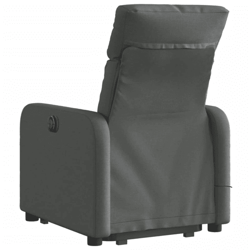 Poltrona elétrica elevatória massagens - Poltrona relax tecido cinzento-escuro