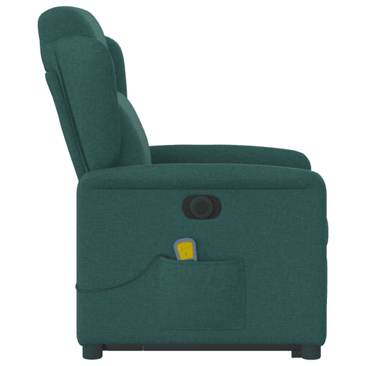 Poltrona elétrica massagens - Poltrona relax tecido verde-escuro
