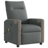 Poltrona de massagens reclinável - Poltrona relax tecido cinzento-escuro