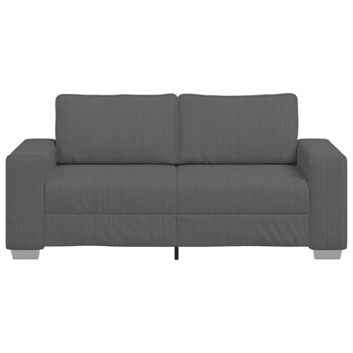 Sofá-luvas, Sofá fixo 140 cm tecido corduroy cinzento-escuro
