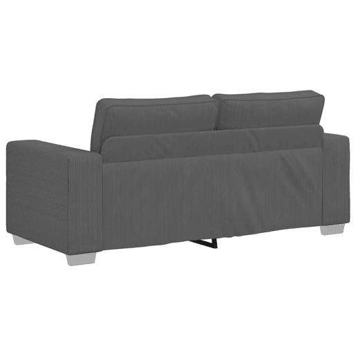 Sofá-luvas, Sofá fixo 140 cm tecido corduroy cinzento-escuro