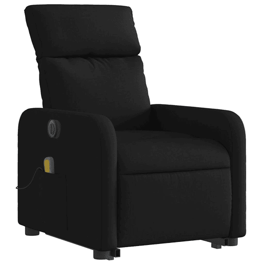Poltrona elétrica elevatória massagens - Poltrona relax tecido preto