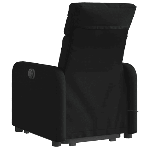 Poltrona elétrica elevatória massagens - Poltrona relax tecido preto