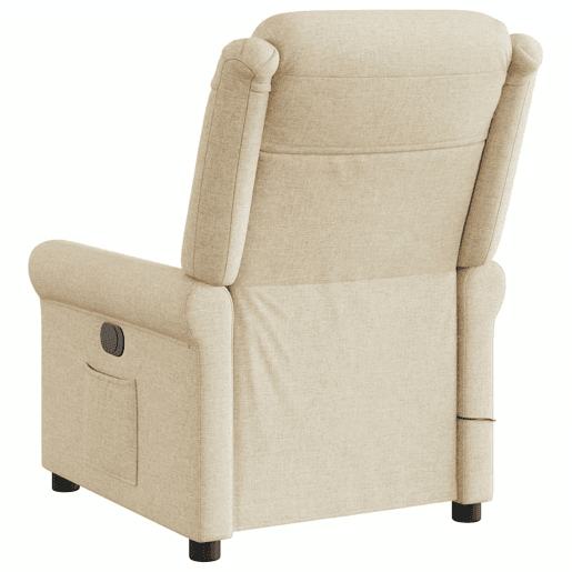 Poltrona de massagens reclinável - Poltrona relax tecido cor creme