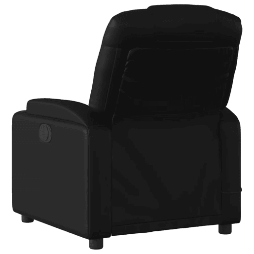Poltrona massagens reclinável - Poltrona relax elétrica couro artificial preto