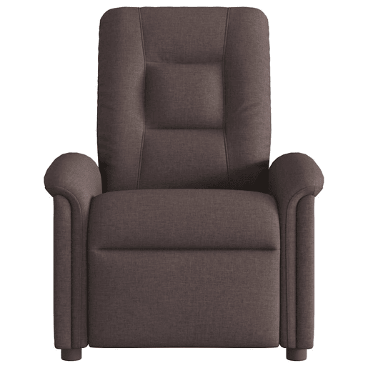 Poltrona de massagens reclinável - Poltrona relax tecido castanho-escuro Poltrona de massagens reclinável - Poltrona relax tecido castanho-escuro