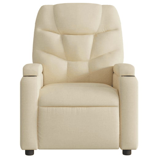 Poltrona de massagens reclinável - Poltrona relax tecido cor creme