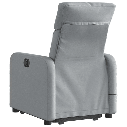 Poltrona elétrica reclinável massagens - Poltrona relax tecido cinzento-claro