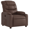 Poltrona reclinável - Poltrona relax couro artificial castanho