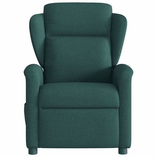 Poltrona de massagens reclinável - Poltrona relax tecido verde-escuro Poltrona de massagens reclinável - Poltrona relax tecido verde-escuro