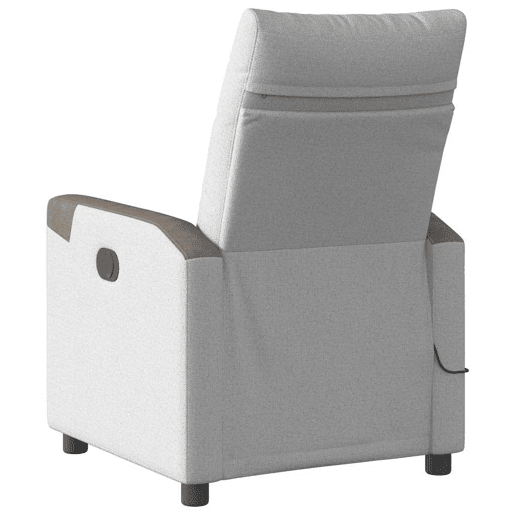 Cadeira de massagem reclinável - Poltrona relax tecido cinzento