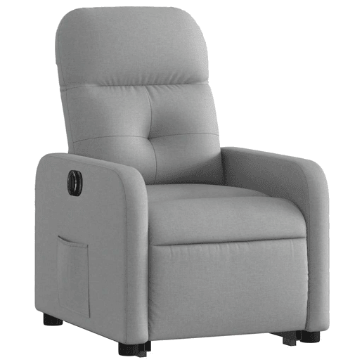 Poltrona reclinável - Poltrona relax elétrica tecido cinzento-claro