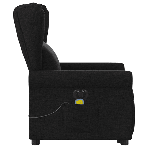 Poltrona elétrica elevatória massagens - Poltrona relax tecido preto